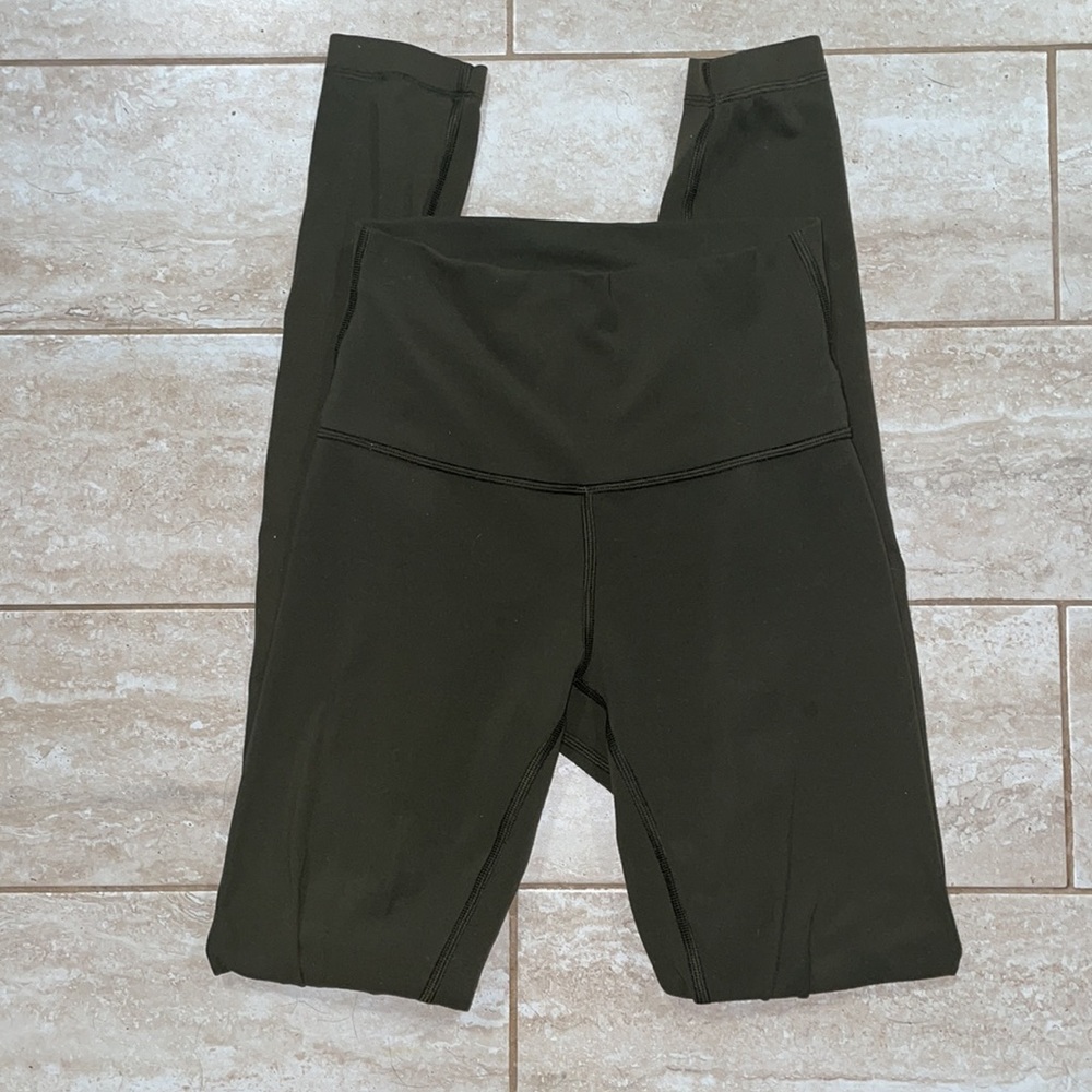 Dark Olive 🫒 Green Align Lululemon 28” Size 2